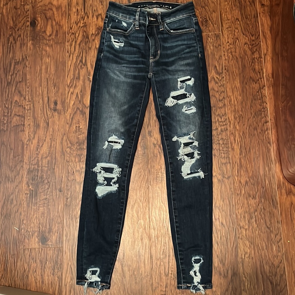 American Eagle High Rise Jegging Crop Size 00 Regular